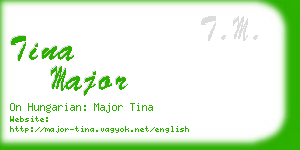 tina major business card